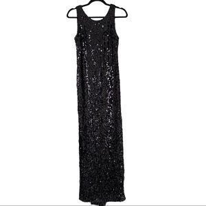 NWT F21 Black All Over Sequin Maxi Dress